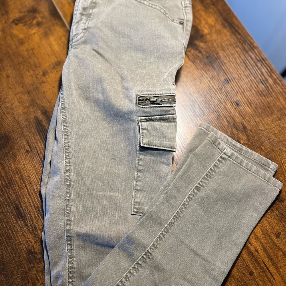 Army Green Cargo Skinny Pants - Picture 1 of 6